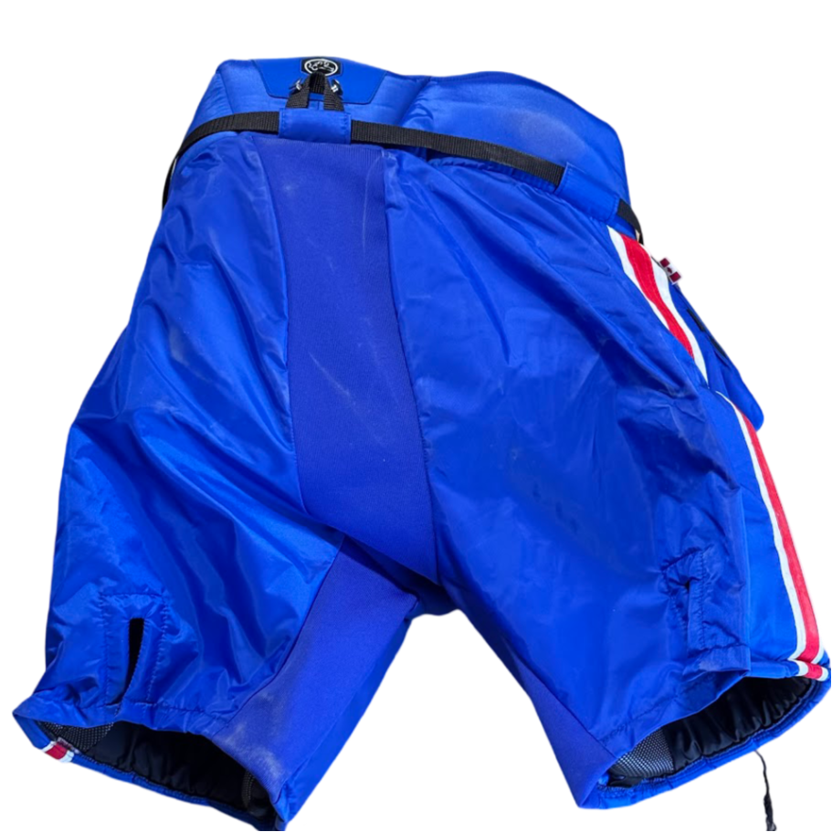Pantalon de gardien de but Vaughn Pro Custom - NCAA Pro Stock (bleu/blanc/rouge)